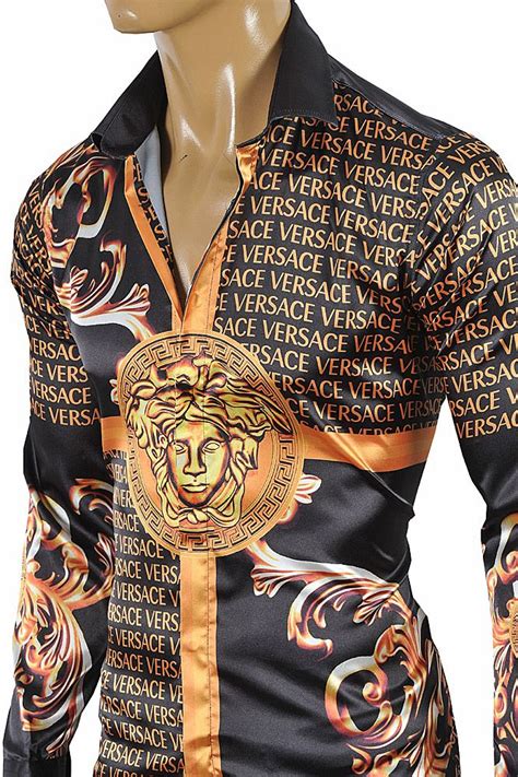 cheap versace shirts for men|versace collection men shirt black.